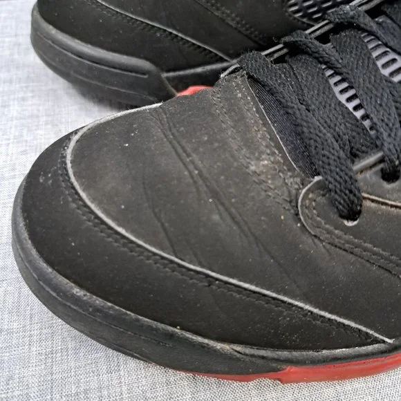 ! Nike Jordan 5 Retro Low Alternate 90 2016 819171-001 Black Red Size 10.5 - Picture 8 of 14